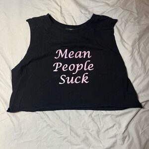 Cropped graphic tank